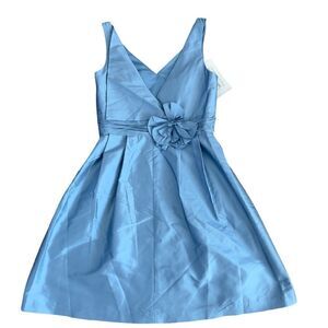 Alfred Angelo Blue Bridesmaid With Flower Pin Dress Size 10 NWT #3